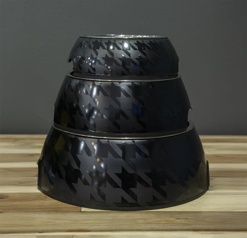 Houdztooth Pet Bowl Black image 0