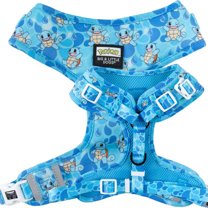 Adjustable Dog Harness (with Neck Clip): Pokémon Collection - Squirtle