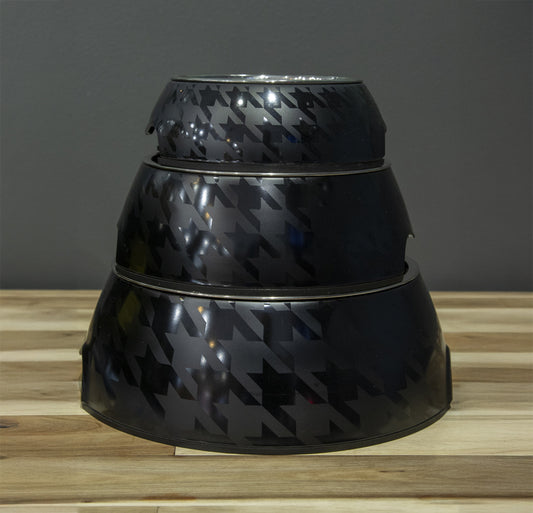Houdztooth Pet Bowl Black image 0