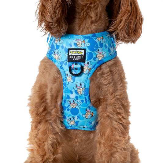 Adjustable Dog Harness (with Neck Clip): Pokémon Collection - Squirtle